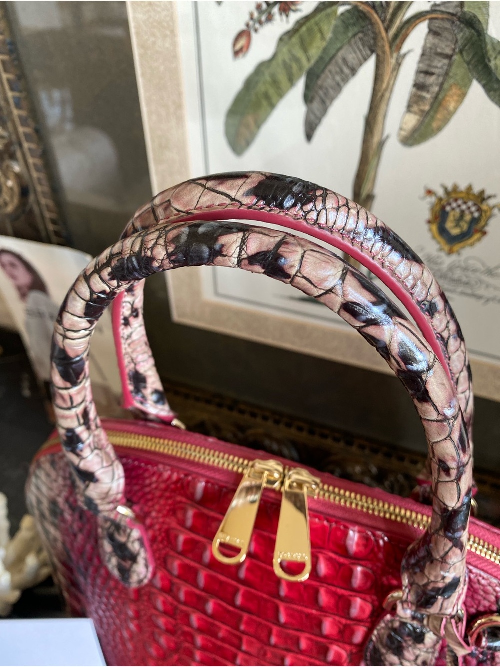 ♥️🐾Brahmin RUBY PROWL OMBRE Dome Satchel - Picture 5 of 14